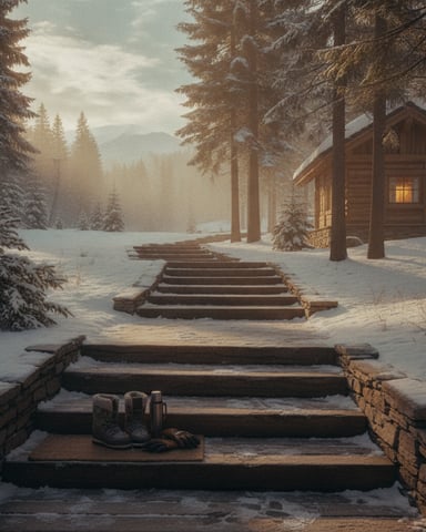 Steps to the Lifts