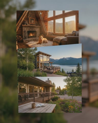 Pet-friendly cabins, family homes, and properties with panoramic views